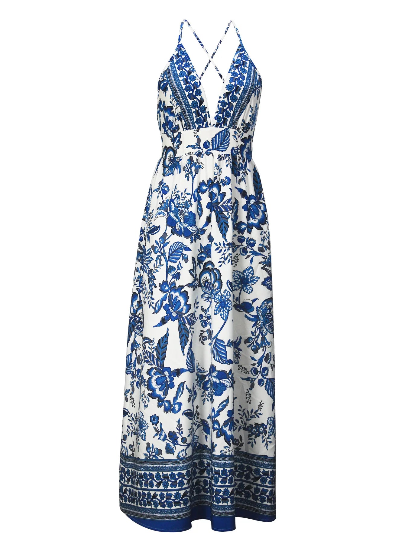 Vestido de Tirantes Hawaianos con Cuello en V
