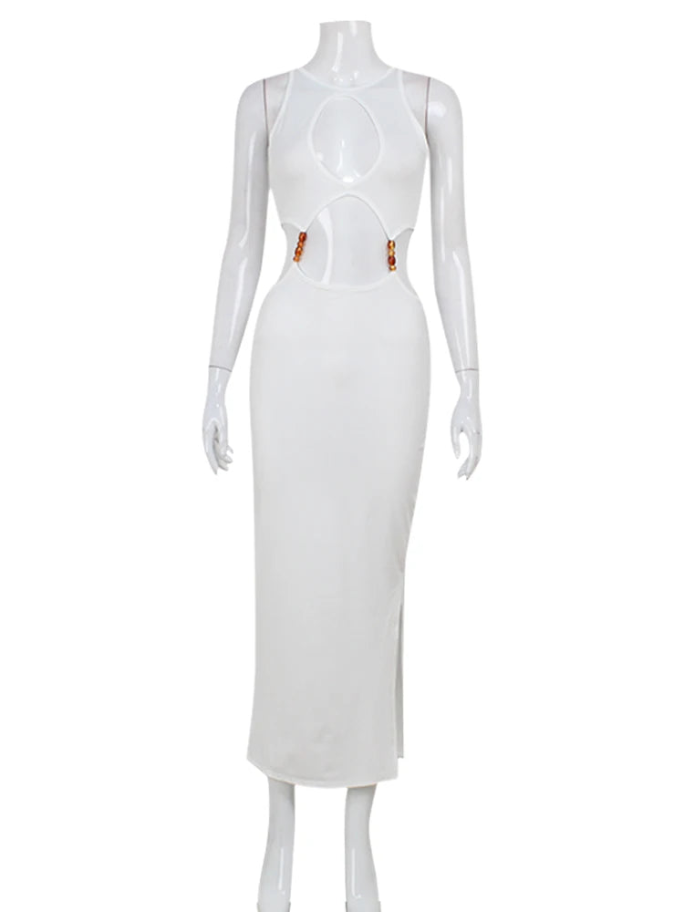 Vestido Largo Ceñido a la Cadera