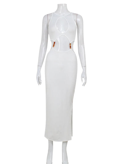 Vestido Largo Ceñido a la Cadera