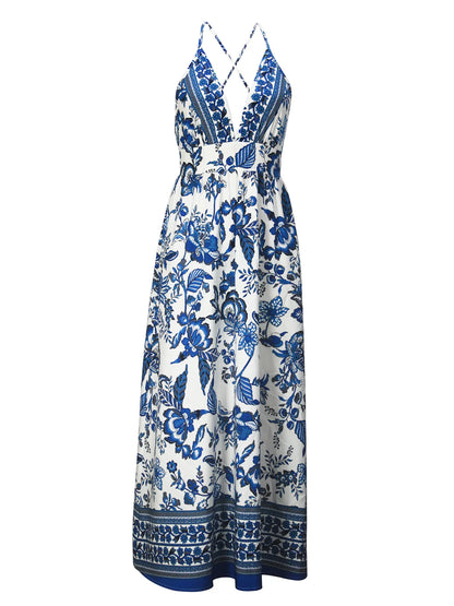 Vestido de Tirantes Hawaianos con Cuello en V